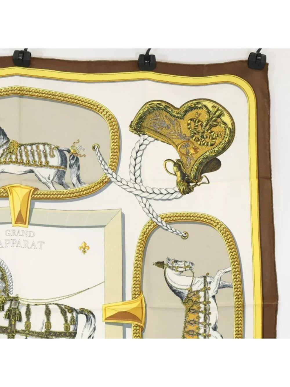 Hermes Grand Apparat Silk Carre 90 Scarf